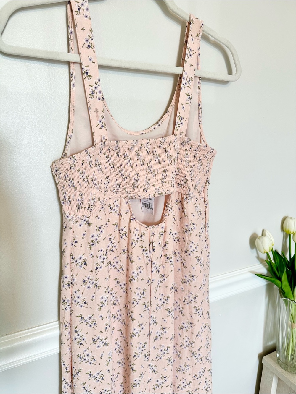 American Eagle Pink Floral Smocked Back Mini Dress Women’s Size Small NWT - Picture 5 of 6